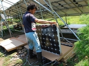 太陽光発電施設を設置した様子