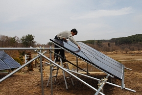 太陽光発電施設を設置した様子